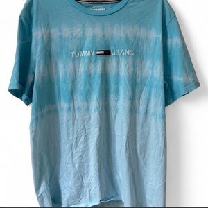 Tommy Hilfiger Blue Tie-Dye Logo Short Sleeve Tee